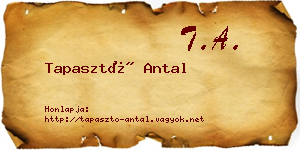 Tapasztó Antal névjegykártya